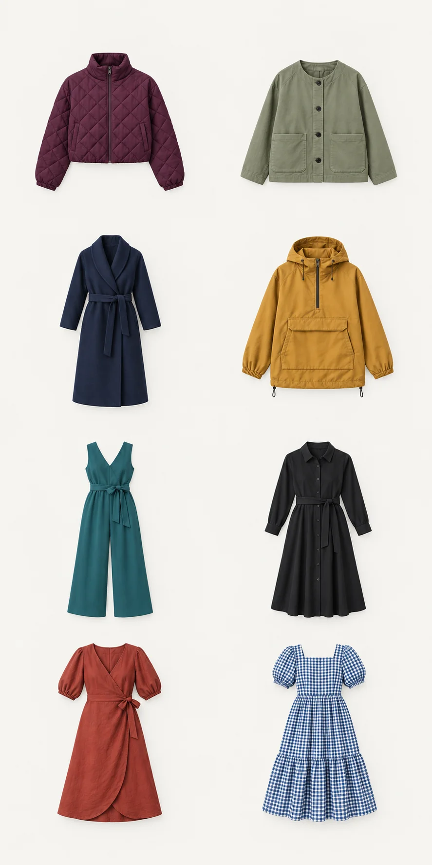 Illustrative image: Plum quilted jacket