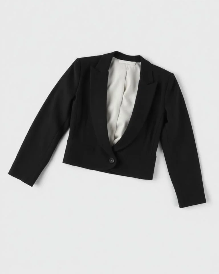Illustrative image: Black cropped blazer