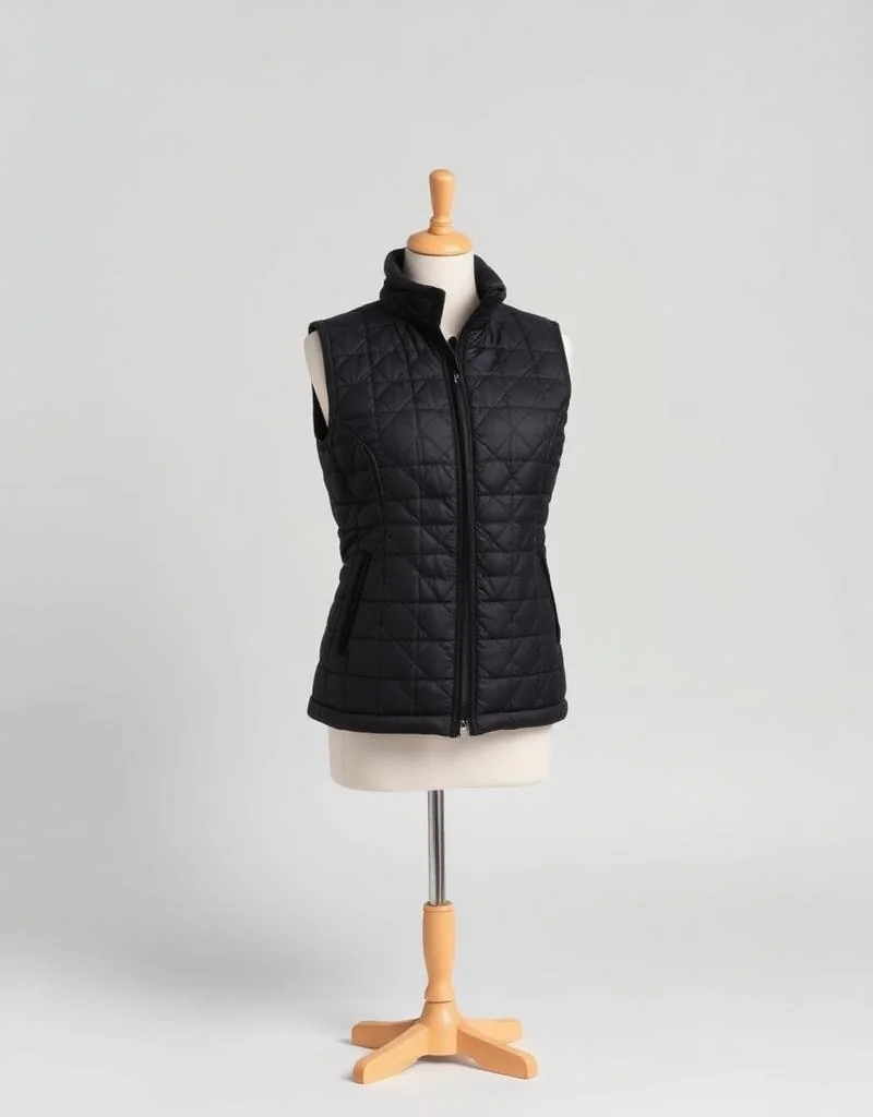 Illustrative image: Black quilted gilet