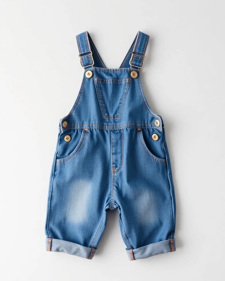 Illustrative image: Kids’ blue short dungarees