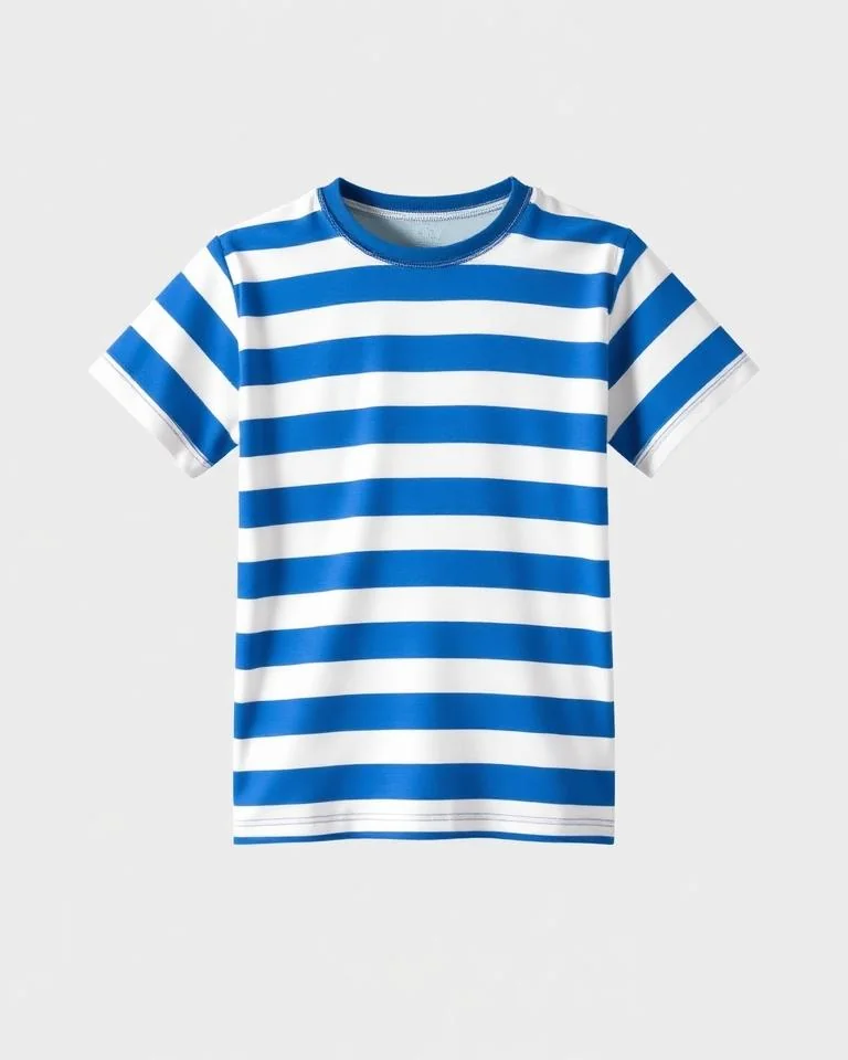 Illustrative image: Kids’ blue stripe tee