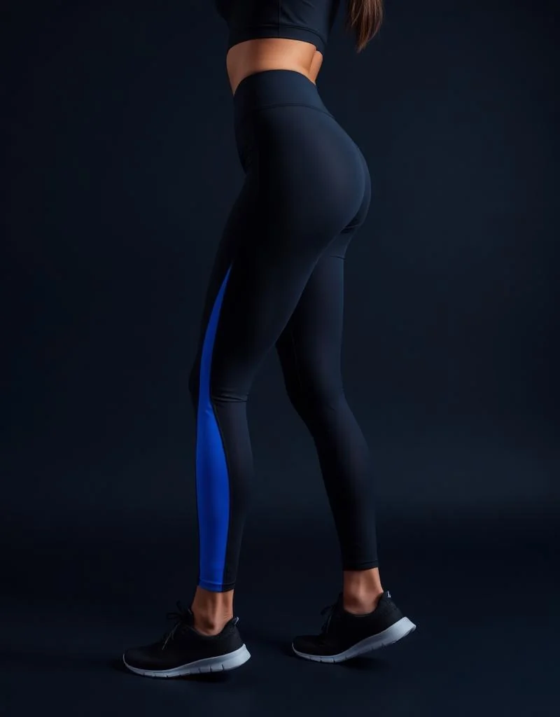 Illustrative image: Navy and blue panel leggings