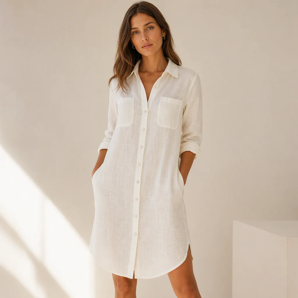 Illustrative image: Ivory shirt dress