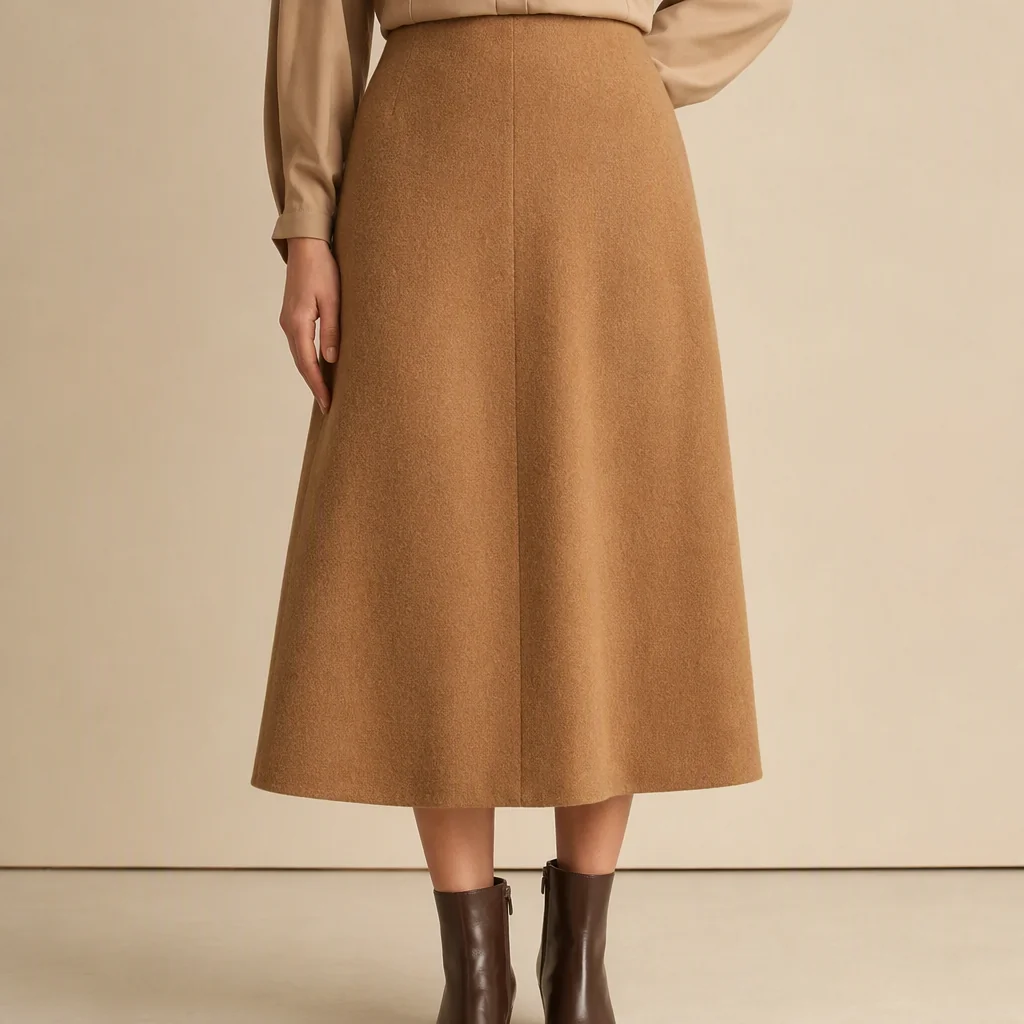 Illustrative image: Camel A-line skirt