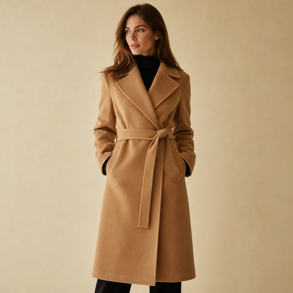 Illustrative image: Camel belted coat