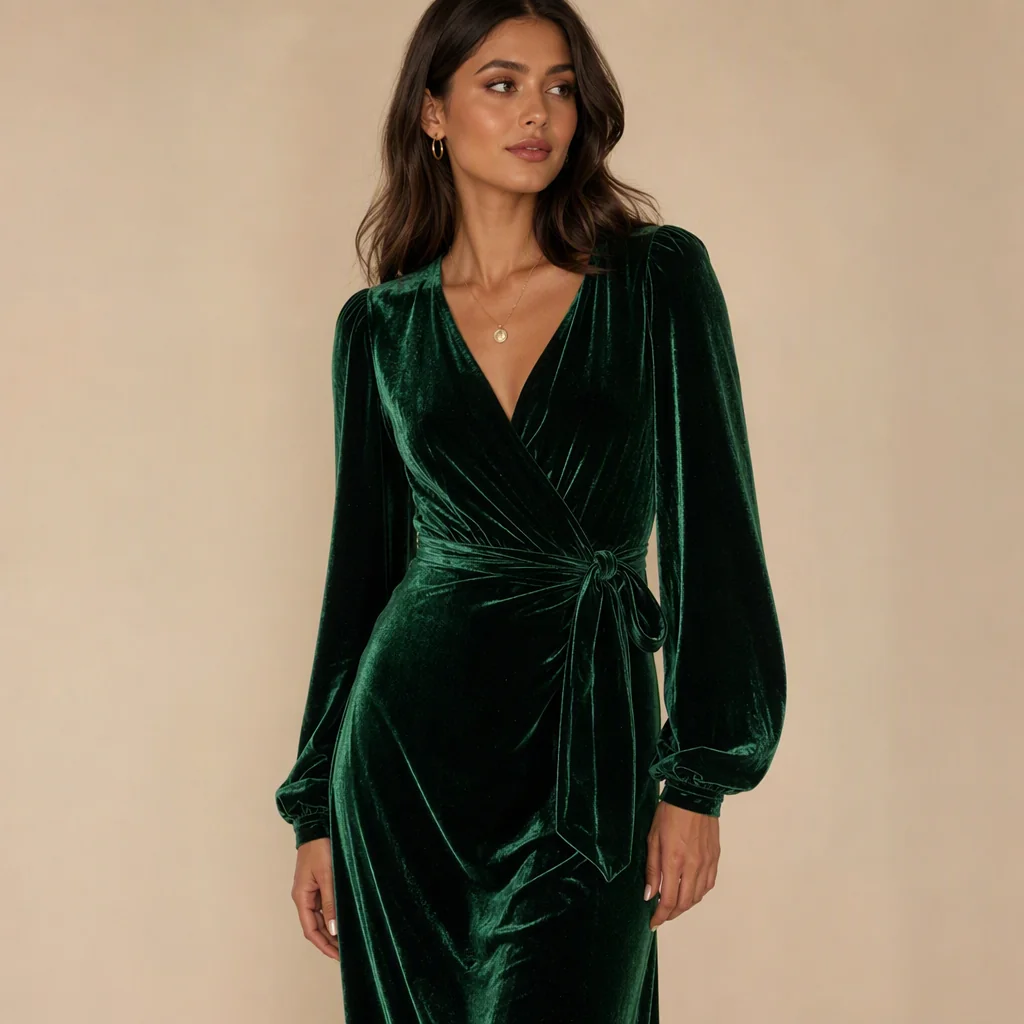 Illustrative image: Forest wrap dress