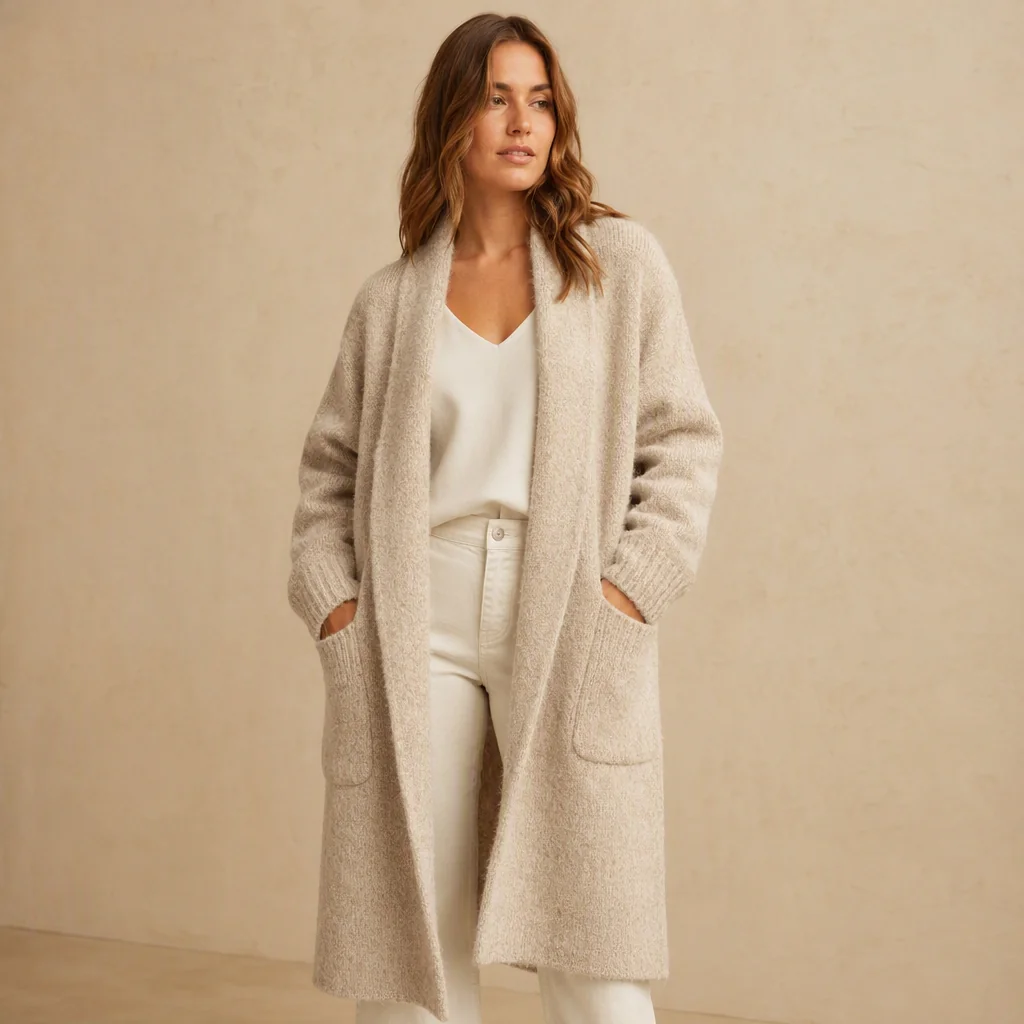Illustrative image: Oatmeal longline cardigan