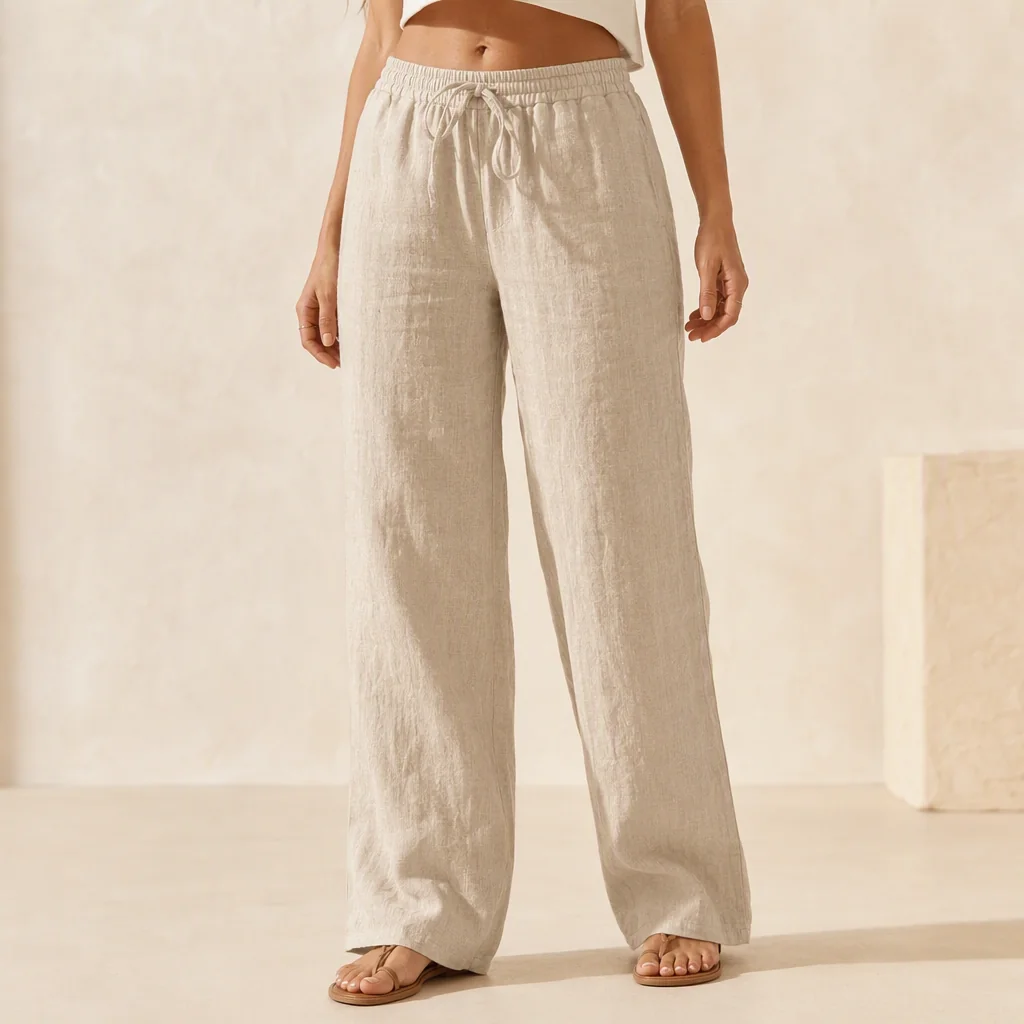 Illustrative image: Stone drawstring trousers