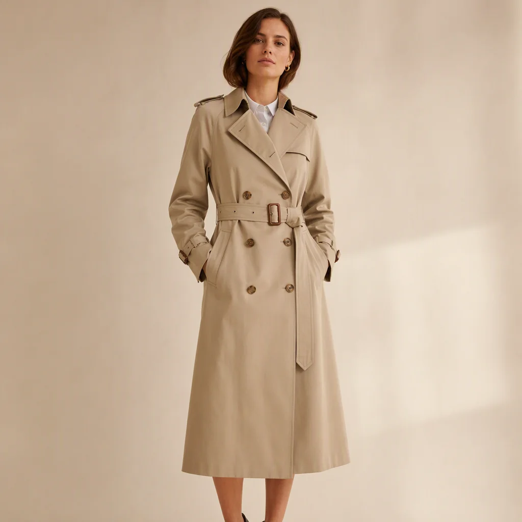 Illustrative image: Stone trench coat